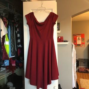 ⭐️SOLD⭐️ SHEIN MAROON OFF SHOULDER DRESS